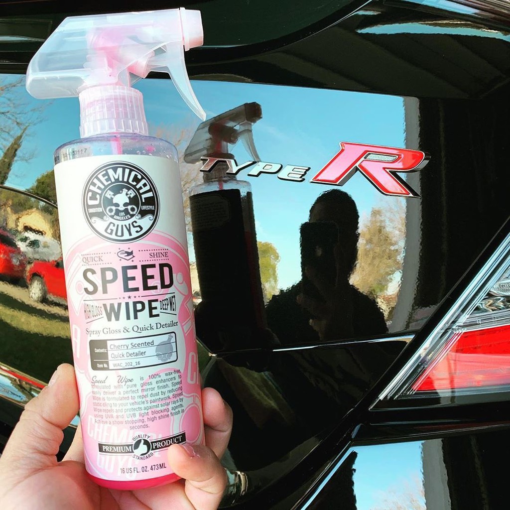 Chai xịt chống tĩnh điện, phủ bóng sơn xe Chemical Guys Speed Wipe Spray Gloss and Quick Detailer.