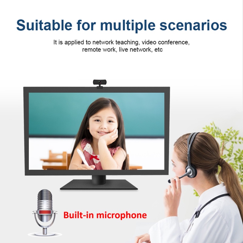 Webcam 2k Hd 2040x1080p Kèm Micro Có Thể Xoay Tiện Dụng Cho Máy Tính | BigBuy360 - bigbuy360.vn