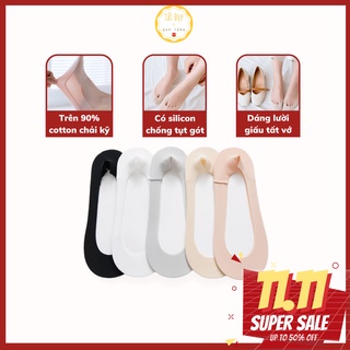 Set tất lười nữ 5 đôi tất chất lụa mềm vớ thiết kế khoét sâu thoải mái đi giày cao gót