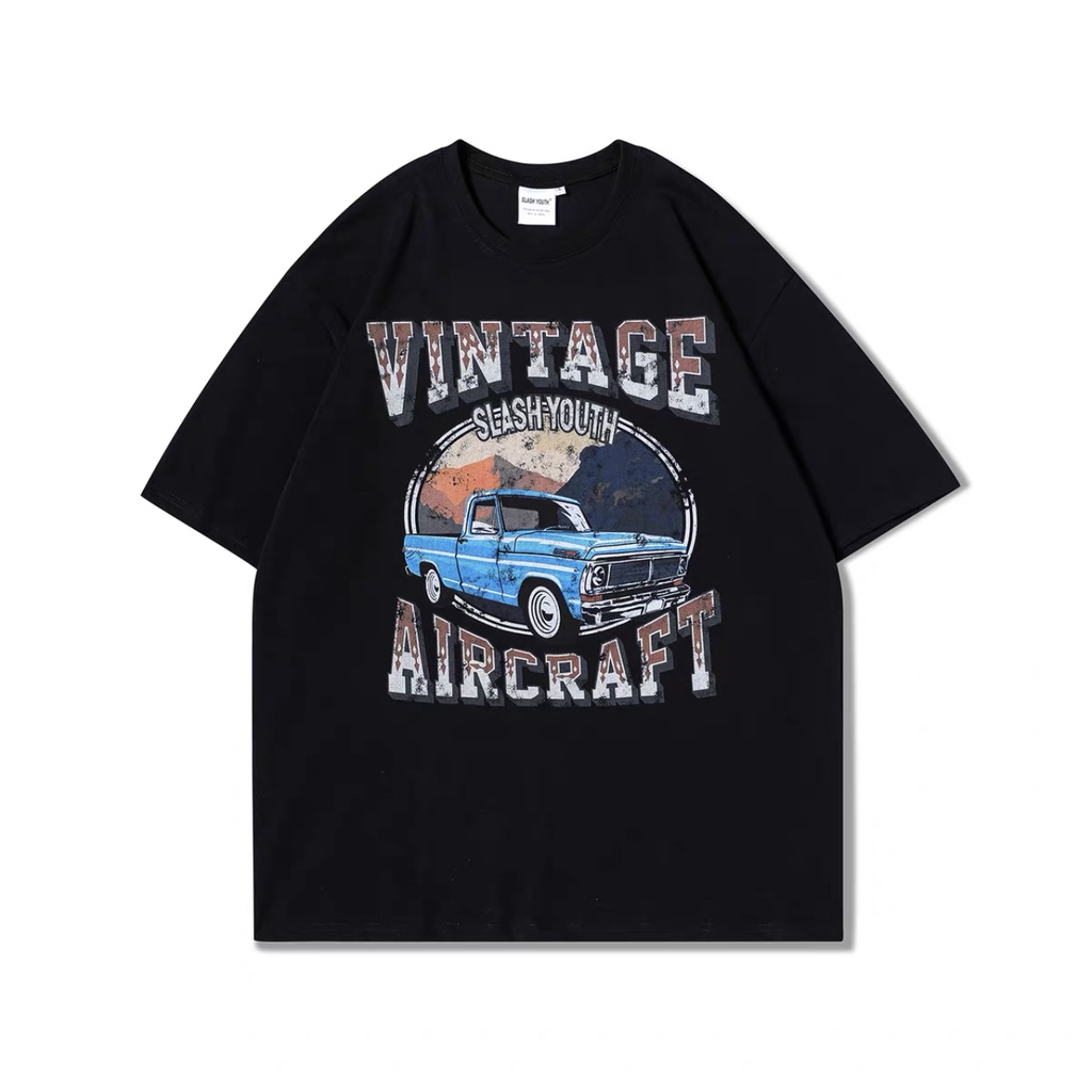 Áo thun cotton VINTAGE form rộng unisex nam nữ (Ảnh thật/Có sẵn)