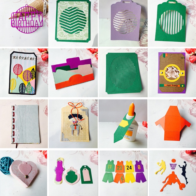 Khuôn Cắt Giấy Làm Từ Kim Loại Hình Đội Bóng Rổ Trang Trí Scrapbook