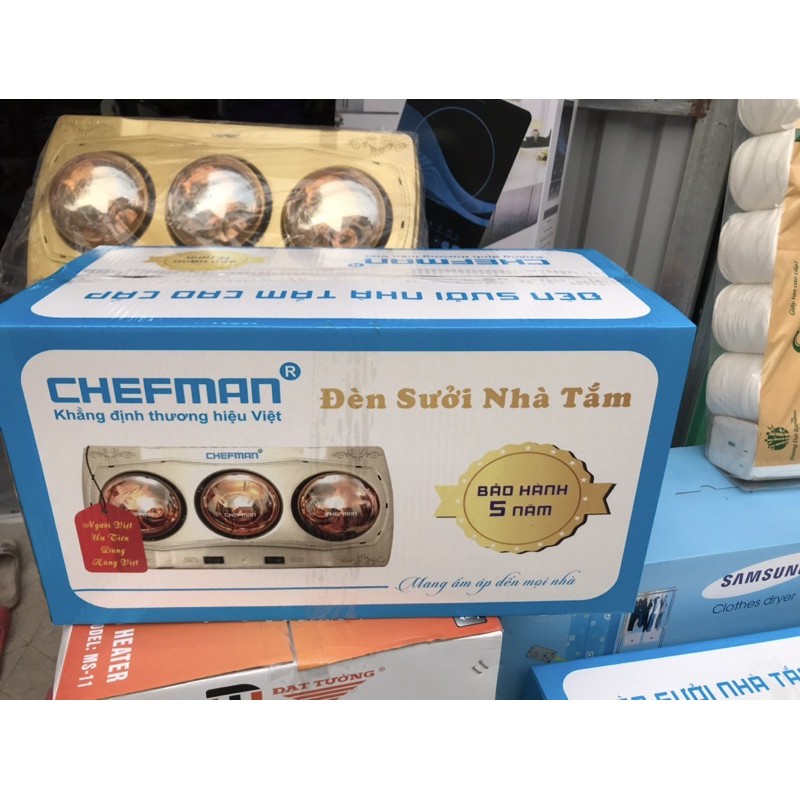 Đèn sưởi chefman 2,3 bóng cao cấp