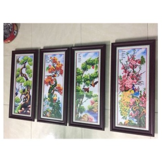 Tranh đính đá tứ quý DF526 (30 x 75 x 4 cm)