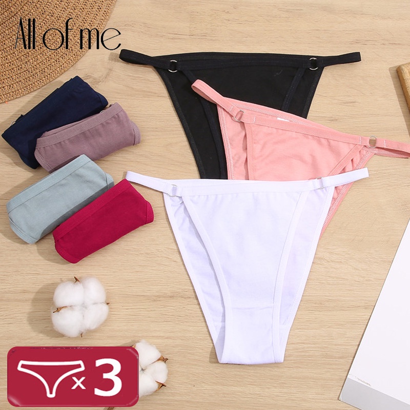 Cute Byte Bộ 3 Quần Lót Cotton Mềm Mại Lưng Thấp Quyến Rũ Dễ Thương Cho Nữ M-2XL 2021