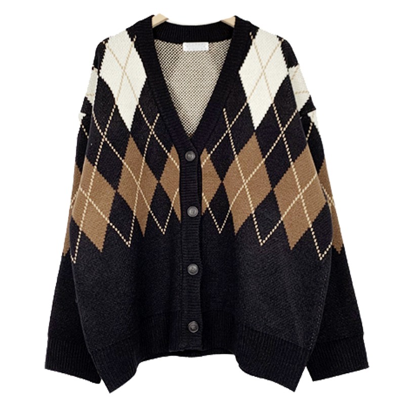 Áo khoác len Cardigan nữ MORAN họa tiết style Hàn Quốc Vintage - Có ảnh thật