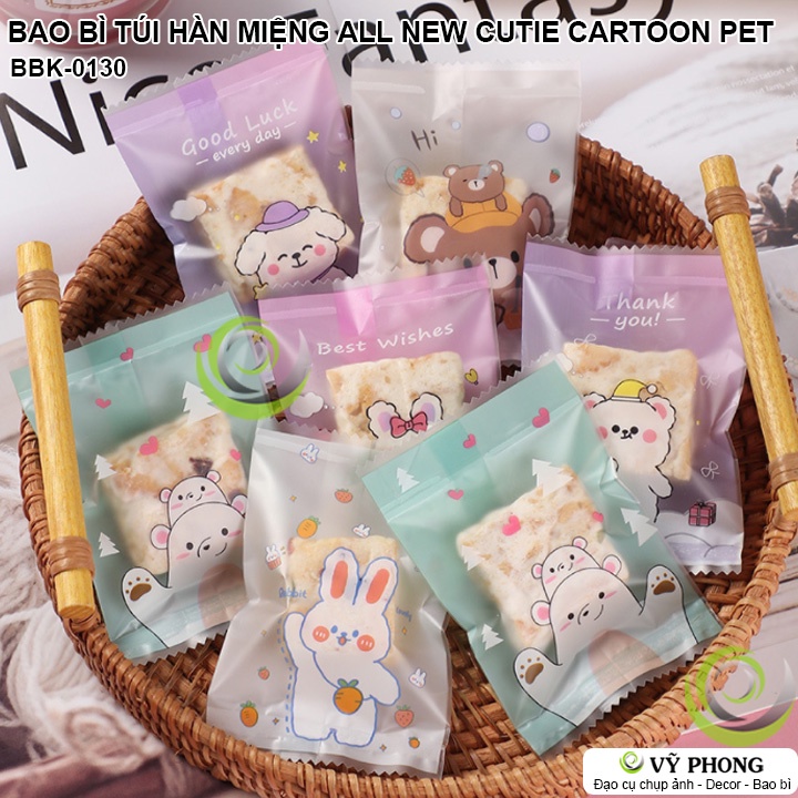 BAO BÌ TÚI DÁN MIỆNG HÀN MIỆNG ĐỰNG BÁNH KẸO ALL NEW CUTIE CARTOON PET KIỂU MỚI QUÀ TẶNG CÁC DỊP LỄ TẾT NOEL BBK-0130