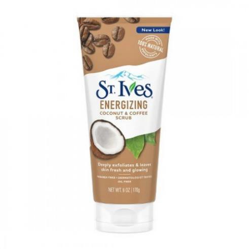 Sữa Rửa Mặt Tẩy Tế Bào Chết Chiết Xuất Dừa & Cafe ST.Ives Energizing Coconut & Coffee Scrub 170gr Mỹ