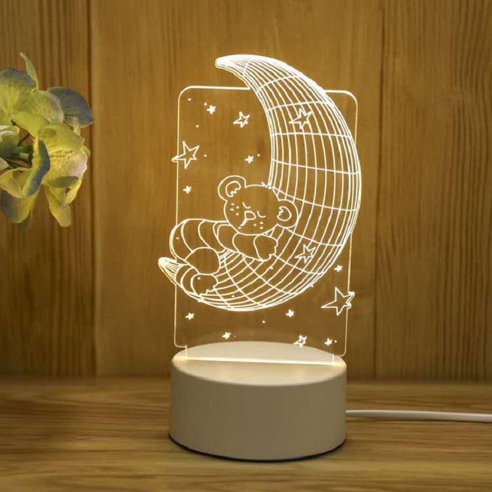 Đèn LED ngủ FASHYUNER WAPKTY hình lâu đài/ gấu sáng tạo trang trí bàn tiệc cưới/ valentine