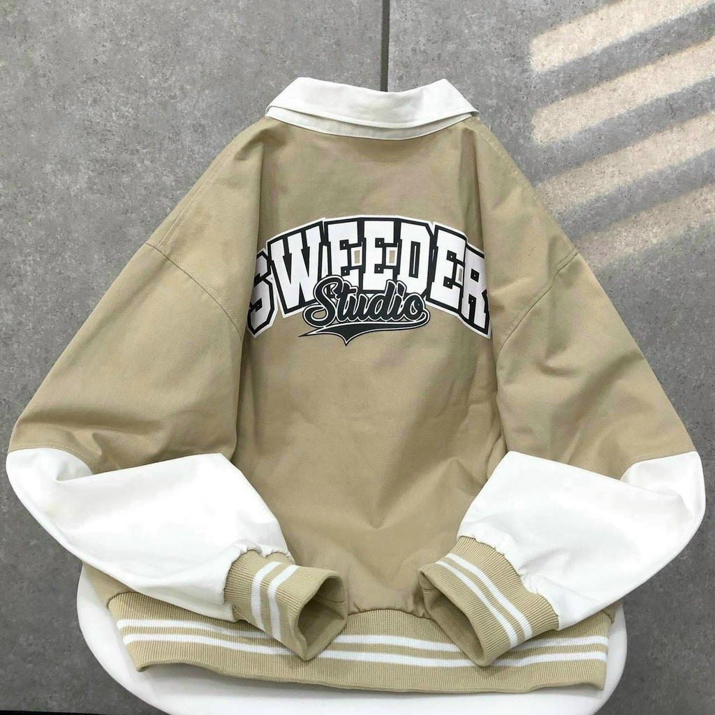 Áo khoác sweeder chất dù dày dặn phong cách trẻ trung năng động