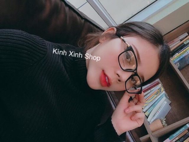 Kính Mắt vuông gọng hoạ tiết thời trang cao cấp