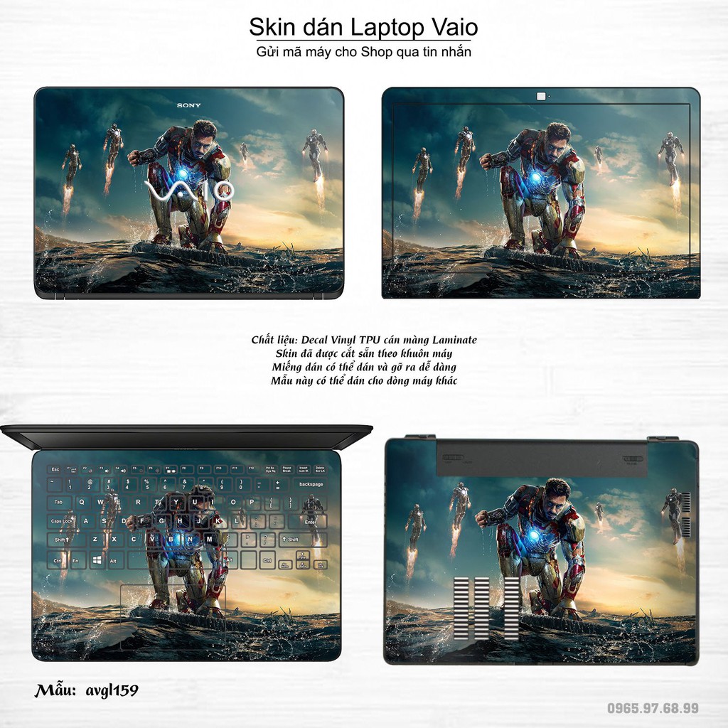 Skin dán Laptop Sony Vaio in hình Avenger _nhiều mẫu 3 (inbox mã máy cho Shop)