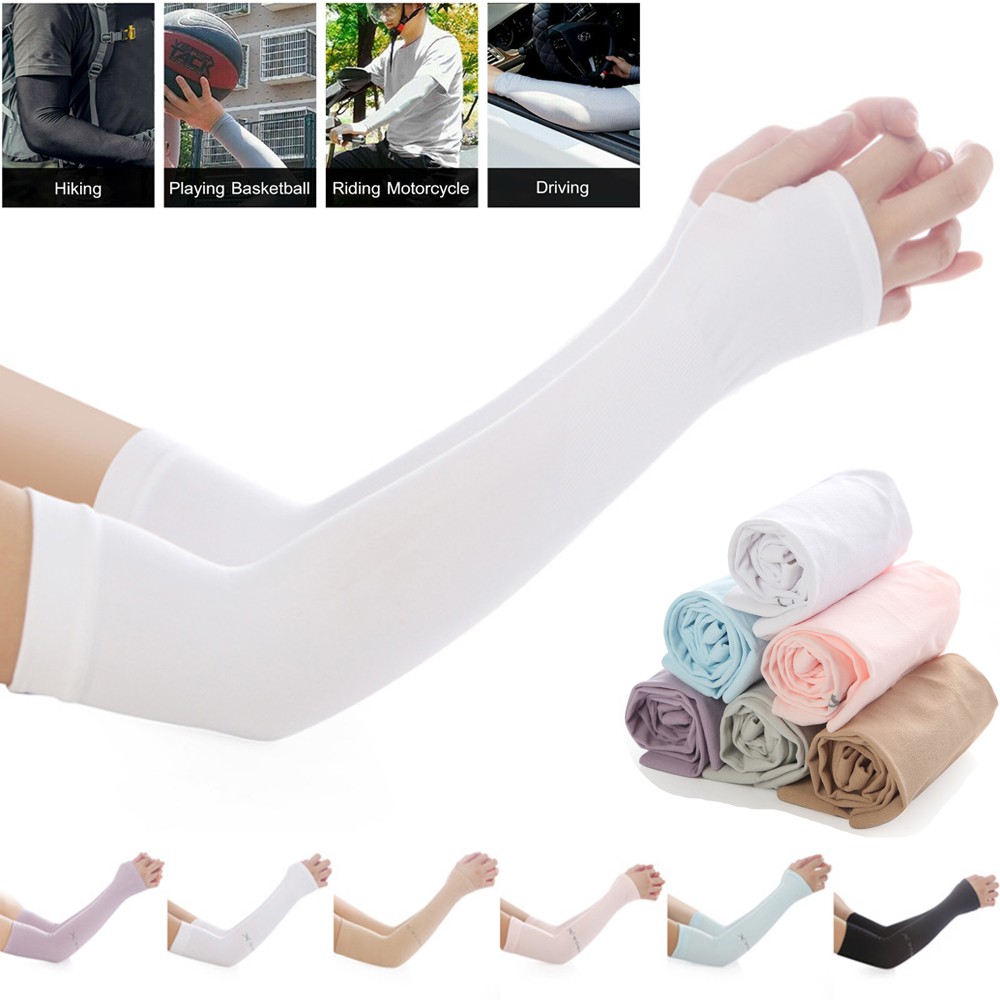 Găng Cánh Tay Thể Thao Hở Ngón Giữ Ấm Nhiều Màu Sắc