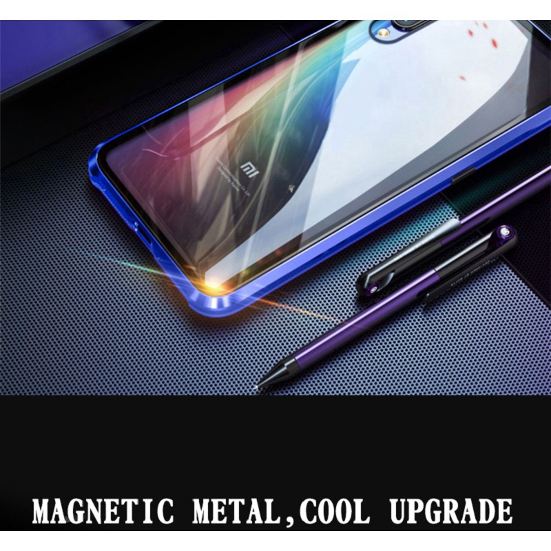 Xiaomi 13T/12 Pro POCO F4 GT Redmi Note 11/11S Pro POCO M4 Pro Redmi 10 Xiaomi 11T/10T Pro POCO M3 X3 NFC F3 Mi 11 Lite Redmi Note 10/10S/9/9S/9/8 Pro Ốp điện thoại kính cường lực 2 mặt từ tính dành