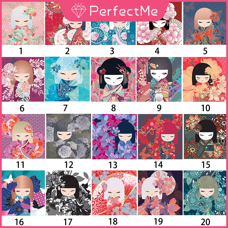 Set tranh đính đá 5D tự làm kích thước 40*40cm​ có 20 họa tiết búp bê