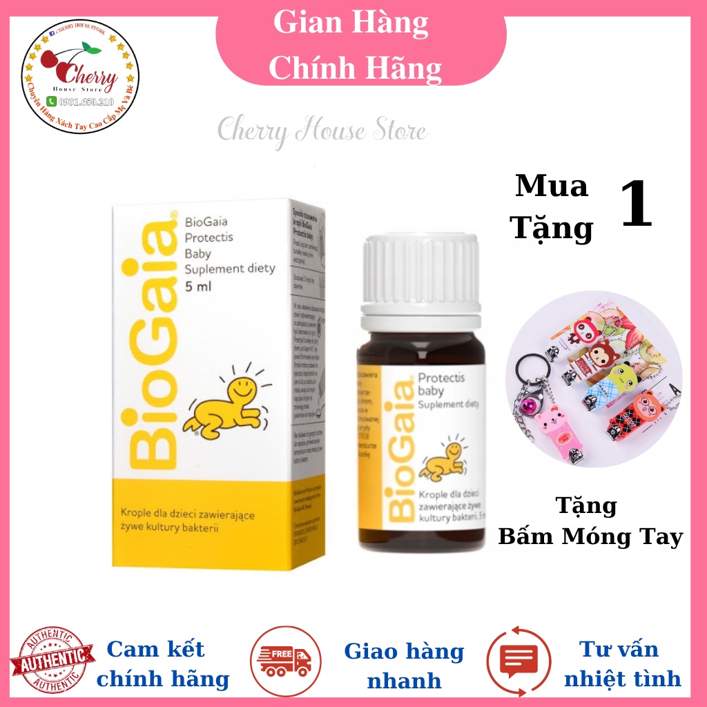 ✔️️️(Tặng Quà Xinh) ]Men vi sinh cho trẻ sơ sinh Biogaia Protectis Drops 5ml