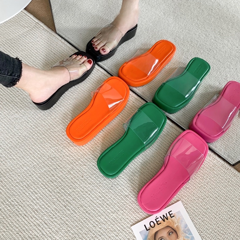 Sorami.Shoes | Dép đế xuồng quai ngang trong suốt thời trang dành cho mùa hè