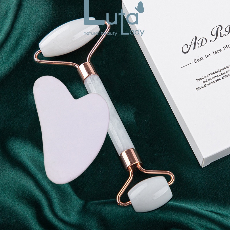 Đá guasha massage mặt, Cây lăn mát xa mặt giúp thon gọn nâng cơ ngăn ngừa lão hóa