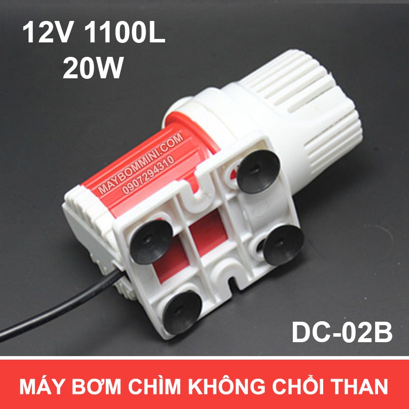 Máy bơm chìm 12V 20W 1100L HG-028 - Chưa kèm nguồn