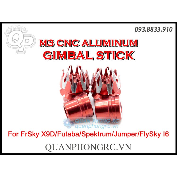 Nút M3 CNC Aluminum Gimbal Stick kiểu mới (2 Cặp)