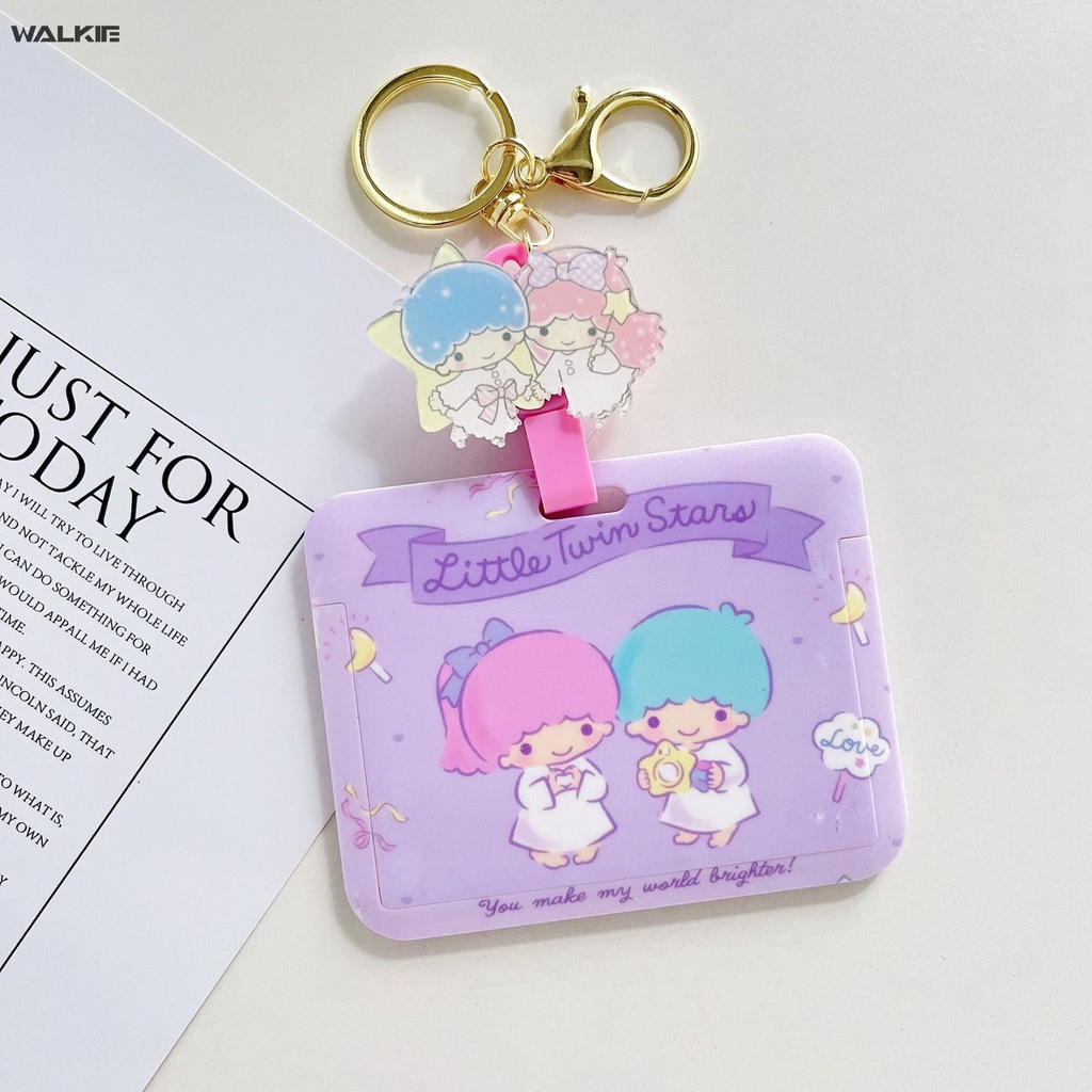 Ví Đựng Thẻ Id Kèm Móc Khóa Hình Kuromi Dễ Thương