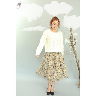 ÁO LEN TRẮNG ĐÍNH CƯỜM - CHÂN VÁY DÀI VINTAGE ( CÓ BÁN LẺ - HÌNH THẬT)