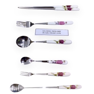 Muỗng đũa nĩa cán sứ đủ size