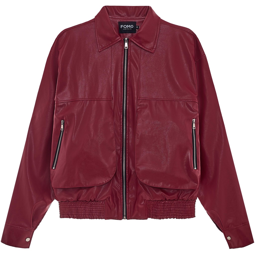 Áo da jacket unisex FOMO GRAMP JACKET (Red)