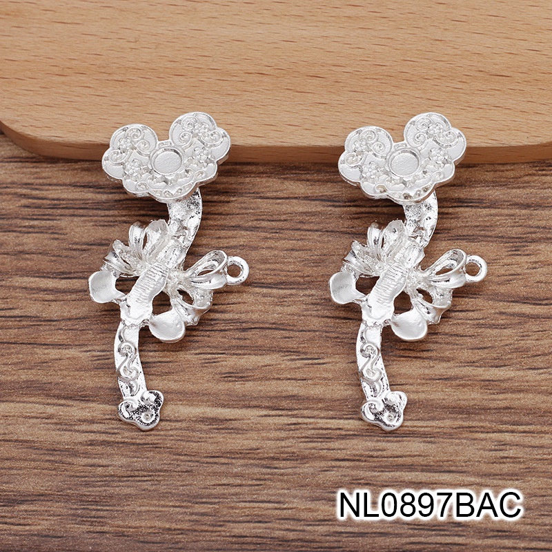 1 phiến đúc họa tiết ngọc như ý 19*49mm nguyên liệu làm trâm làm trang sức cổ trang