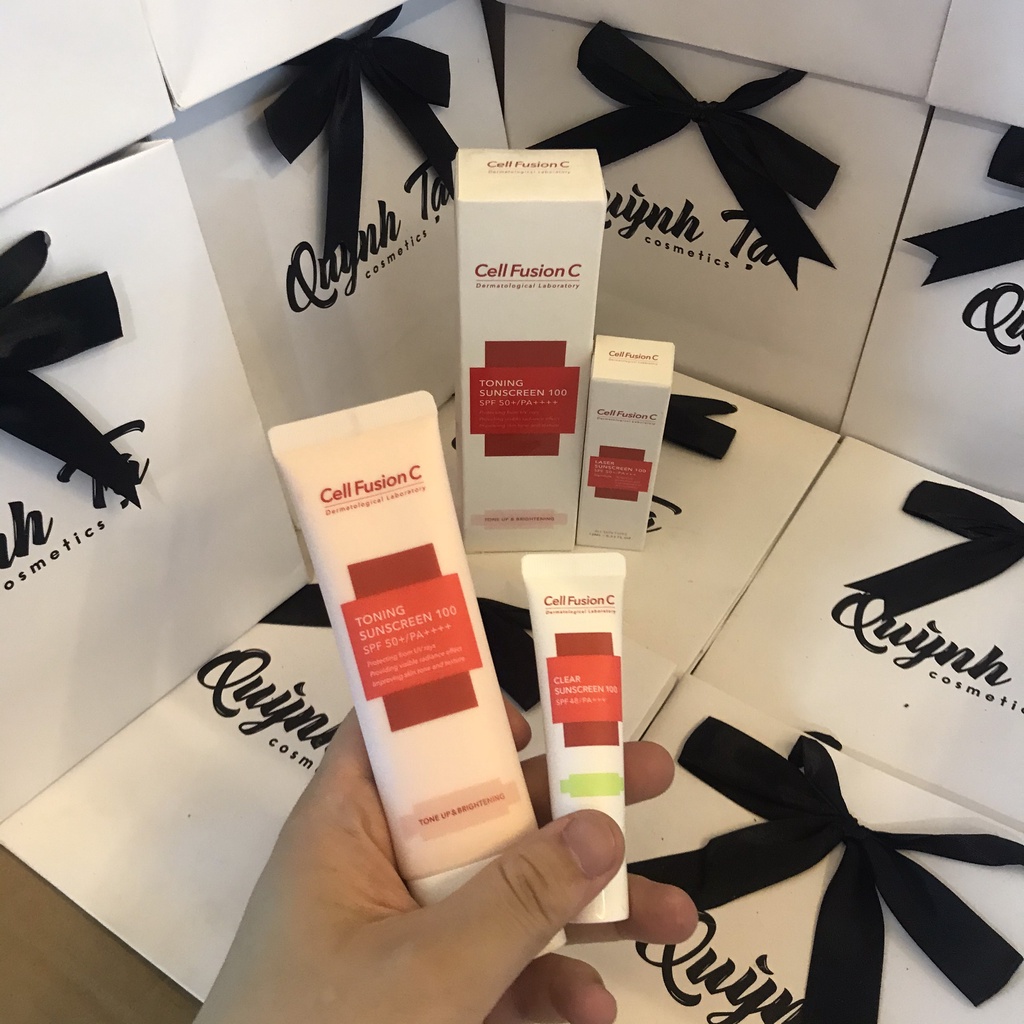 Kem chống nắng 💥Freeship💥 Cell Fushion C nâng tông sáng da SPF50+ SP1