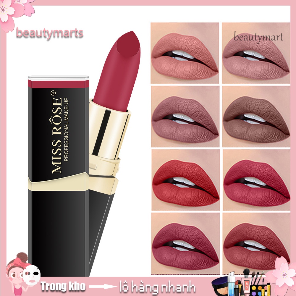 [Hàng mới về] Son môi MISS ROSE chống nước chống mồ hôi lâu trôi xinh xắn
