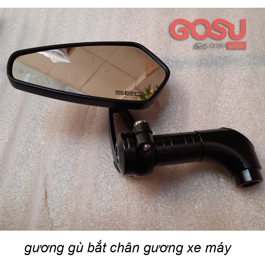 Gương chiếu hậu xe máy, mặt trắng, thời trang, nhỏ gọn