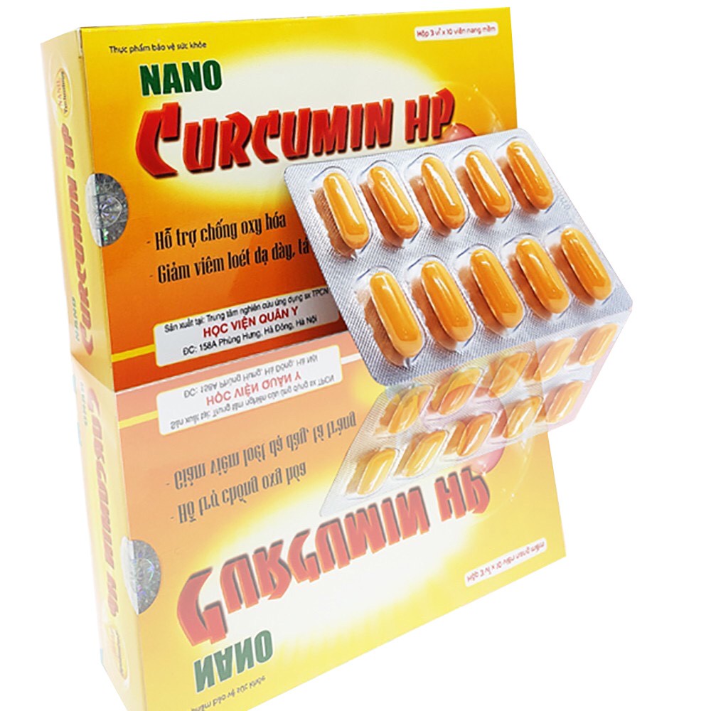 Hỗ Trợ Bệnh Đau Dạ Dày - Nano Curcumin Hp Học Viện Quân Y - Giảm Viêm Loét Dạ Dày, Hành Tá Tràng | BigBuy360 - bigbuy360.vn