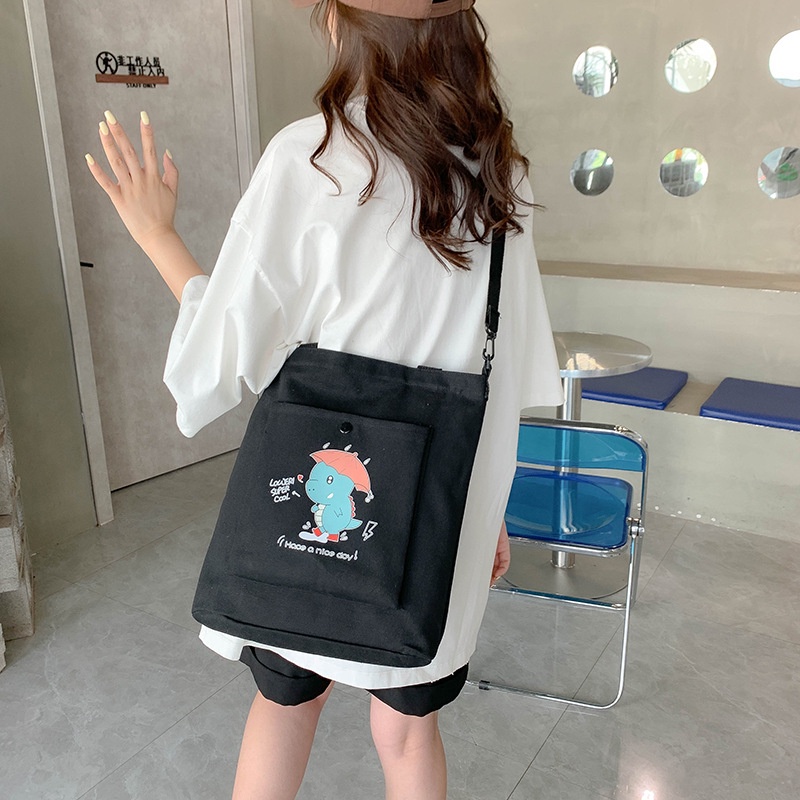 Túi Vải Canvas Đeo Vai Thời Trang Dành Cho Nữ