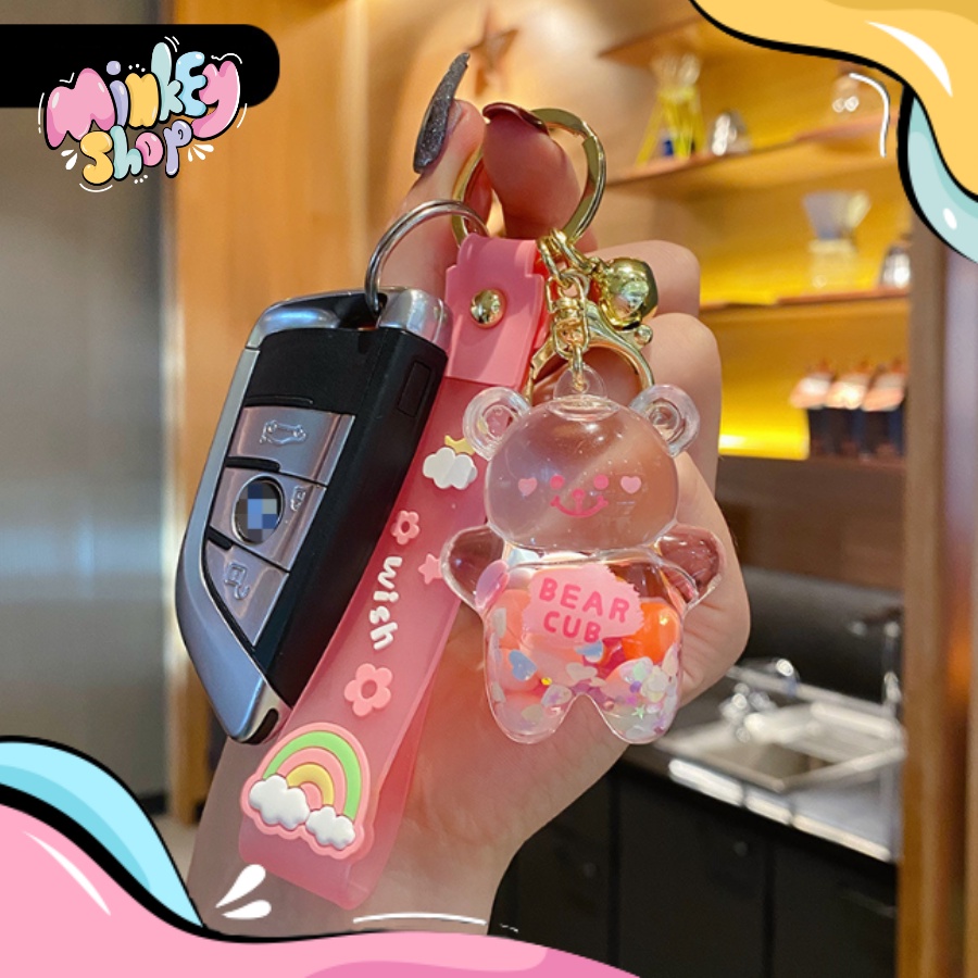 Móc Khóa Đẹp Hình Gấu Cute phụ kiện Túi Xách dễ thương -Minkey