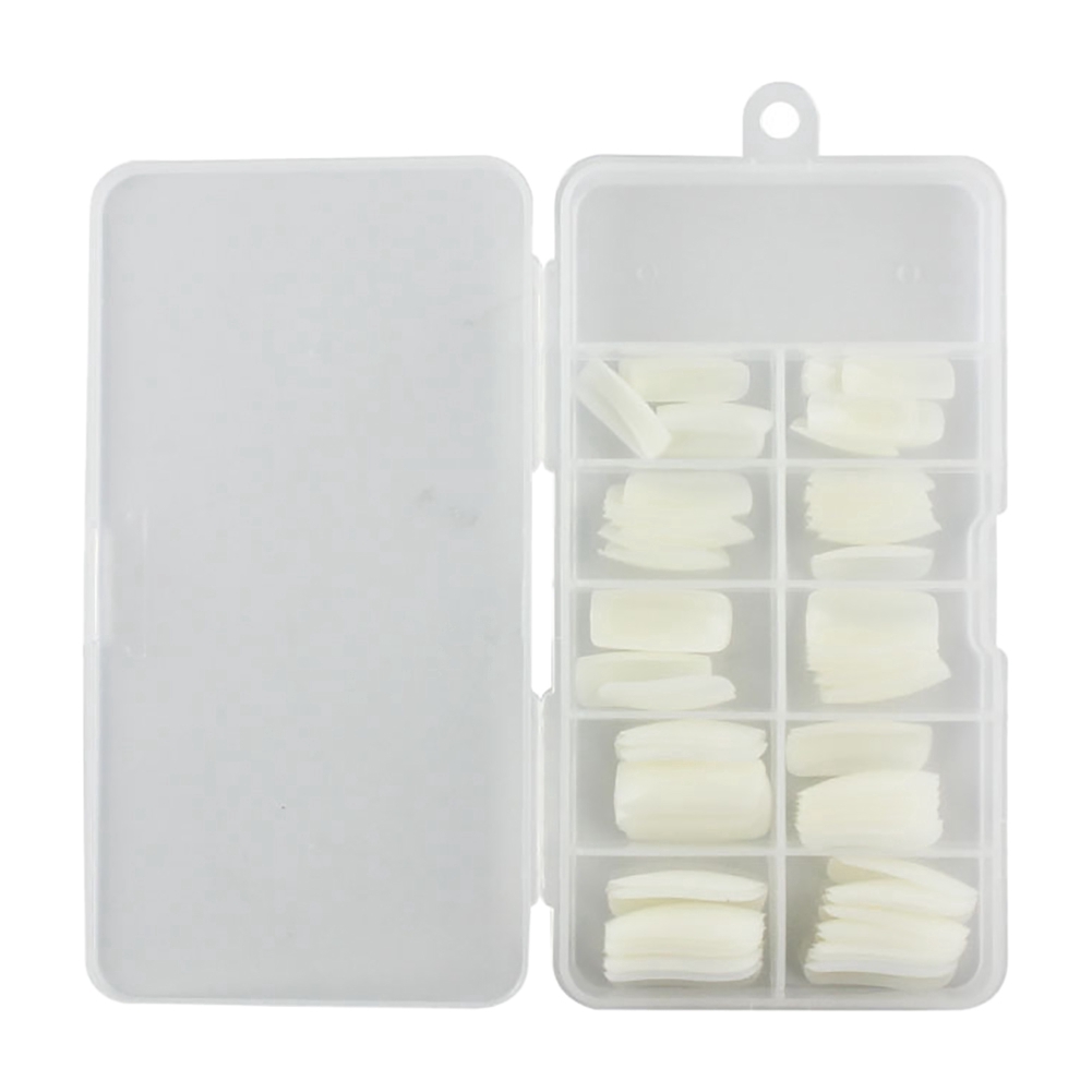 Set 100 Móng Tay Giả Màu Trắng