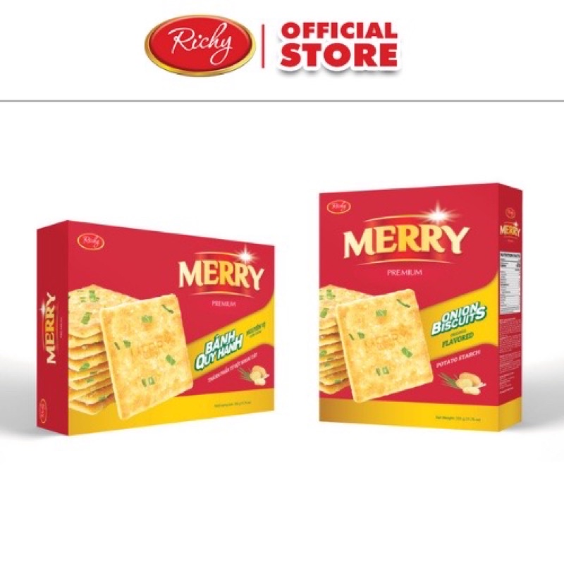 Bánh Quy Hành Merry Richy Hộp 333g