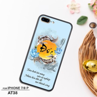 Ốp điện thoai in hình phong cách thư pháp cho máy iphone 7/8 plus