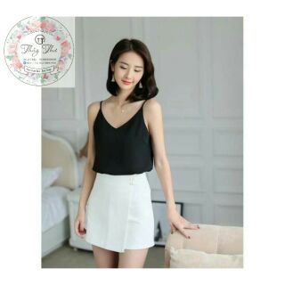 Áo 2 dây cổ tim chất đẹp [Kèm ảnh thật]