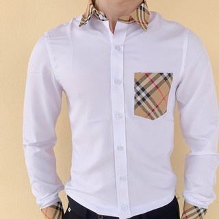 Áo Sơ Mi Nam Dài Tay Trắng BBR TAHISM020 Phối Màu Đặc Sắc Trẻ Trung Năng Động. | BigBuy360 - bigbuy360.vn