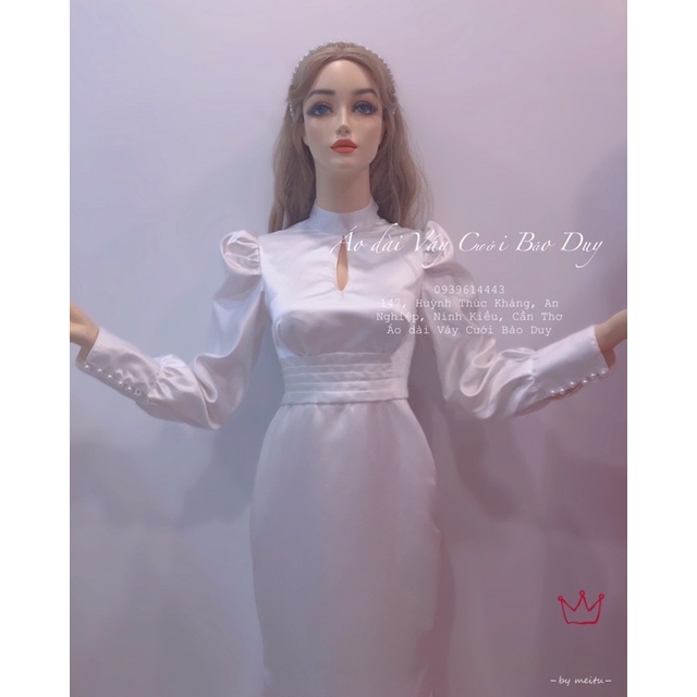 Váy cưới đuôi cá làm lễ đi bàn