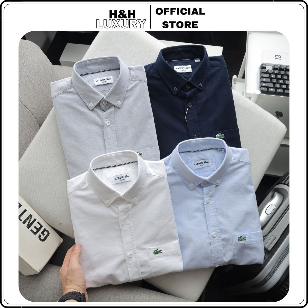 Áo sơ mi nam ngắn tay, áo sơ mi nam màu trơn vải oxford dày dặn, thấm hút mồ hôi vải dư vnxk