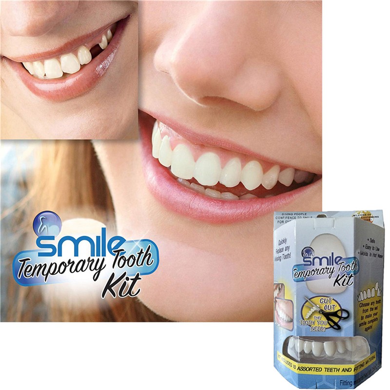 ♕ Bộ Miếng Dán Răng Tạm Thời Kemei Thay Thế Không Nhuộm Màu