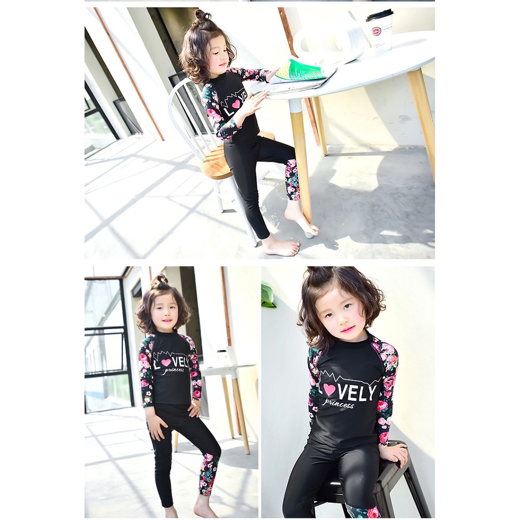 ĐỒ BƠI BÉ GÁI TAY DÀI PHỐI HOA ĐÁNG YÊU -MH1873 | BigBuy360 - bigbuy360.vn