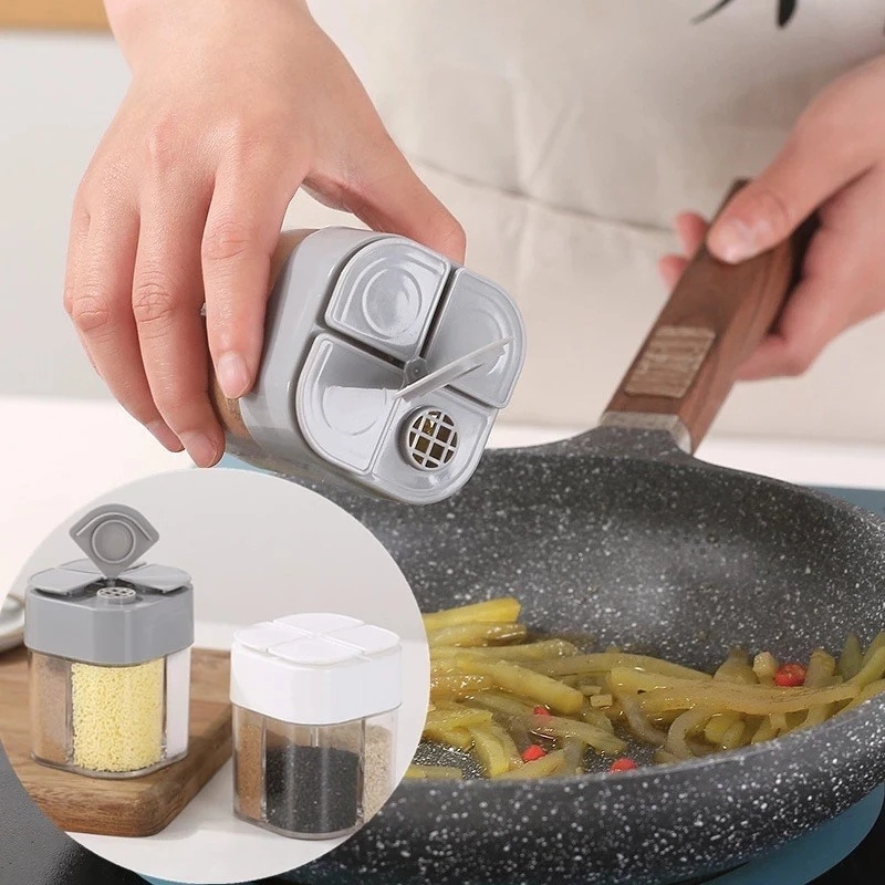 1 Hũ Đựng Gia Vị Trong 4 Trong 1 Có Nắp Chống Ẩm Tiện Dụng