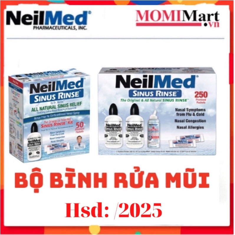 BỘ BÌNH RỬA MŨI NEILMED MỸ Date: 2026/2027 SINUS RINSE xuất xứ Mỹ full box