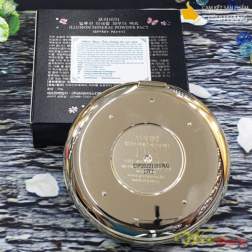 Phấn Phủ Ngọc Trai Dưỡng Da Siêu Mịn - Privia 20g [Hàn Quốc] | BigBuy360 - bigbuy360.vn