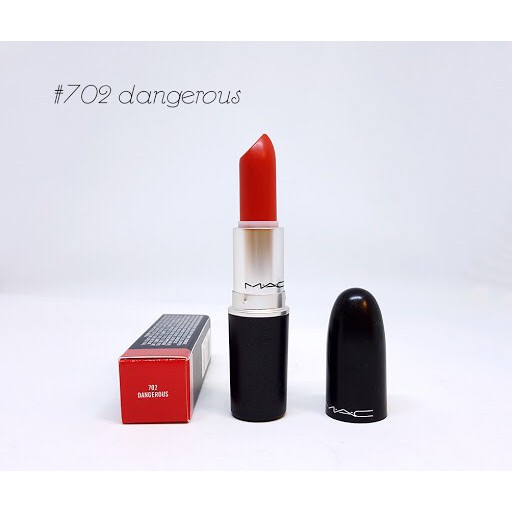 Son MAC 702 Dangerous - Đỏ Cam (Dòng Retro Matte)