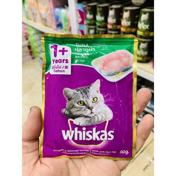 Pate cho mèo trưởng thành Whiskas gói 80g