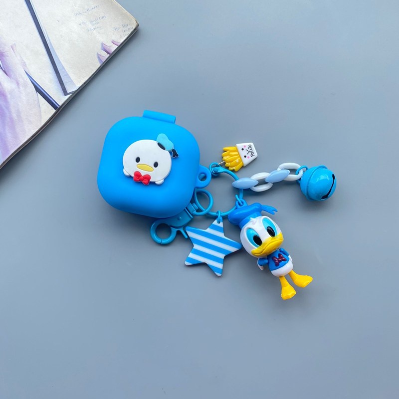 Hoạt Hình Vỏ Bảo Vệ Hộp Sạc Tai Nghe Bluetooth Samsung Galaxy Buds Pro Bằng Silicon Mềm Hình Chuột Mickey Minnie / Gấu Pooh / Snoopy Dễ Thương Kèm Móc Khóa