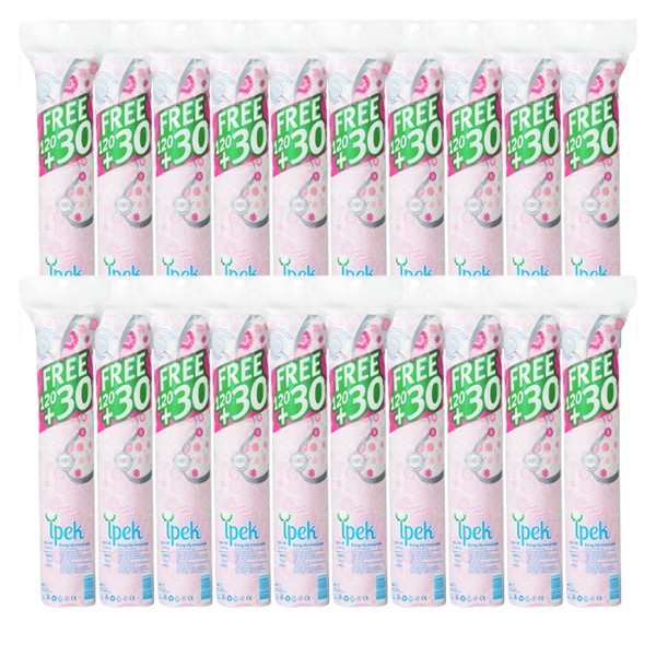 Bông Tẩy Trang Ipek Thổ Nhĩ Kì Cotton 100% Chính hãng 120+30 Miếng